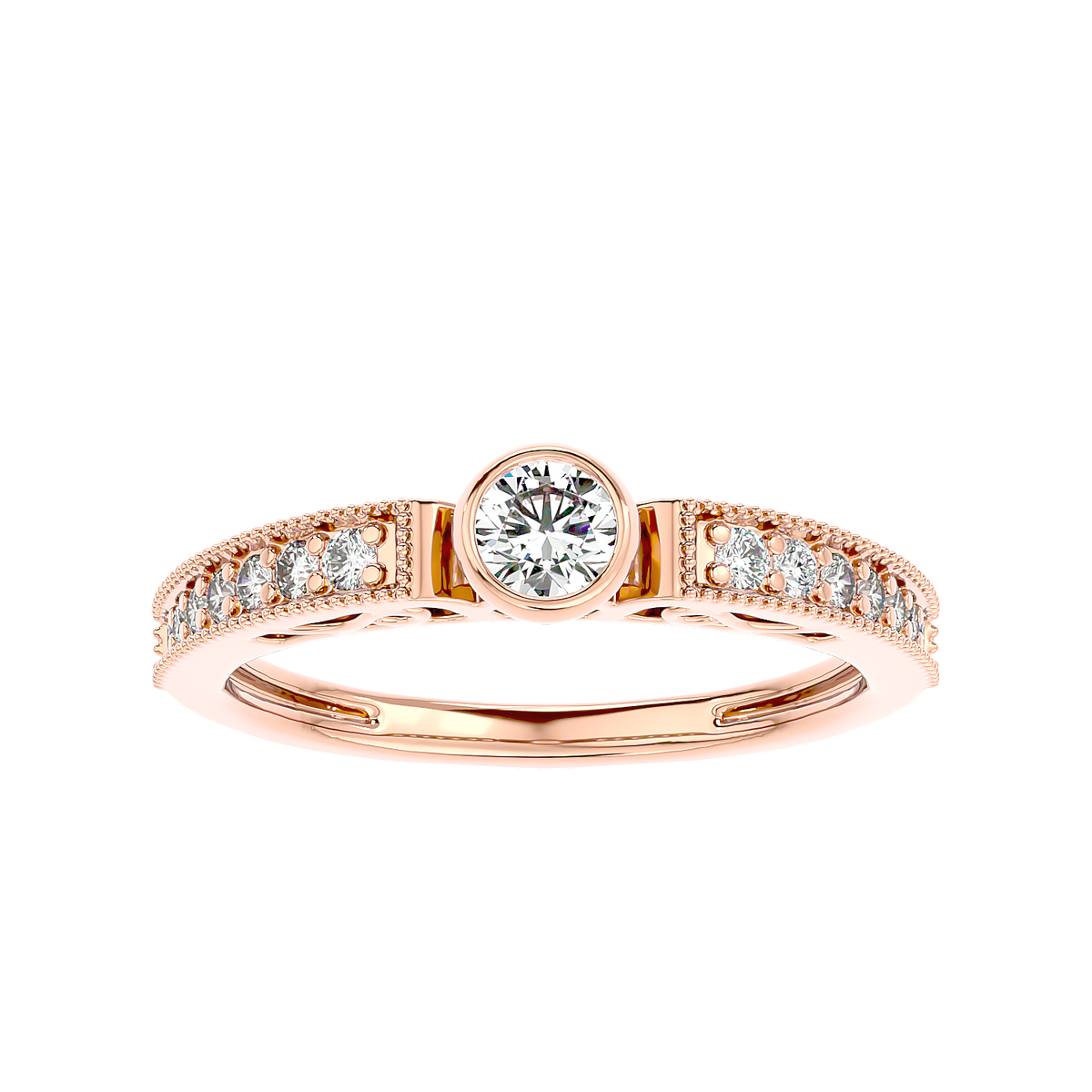 Bezel Set Vintage Diamond Ring