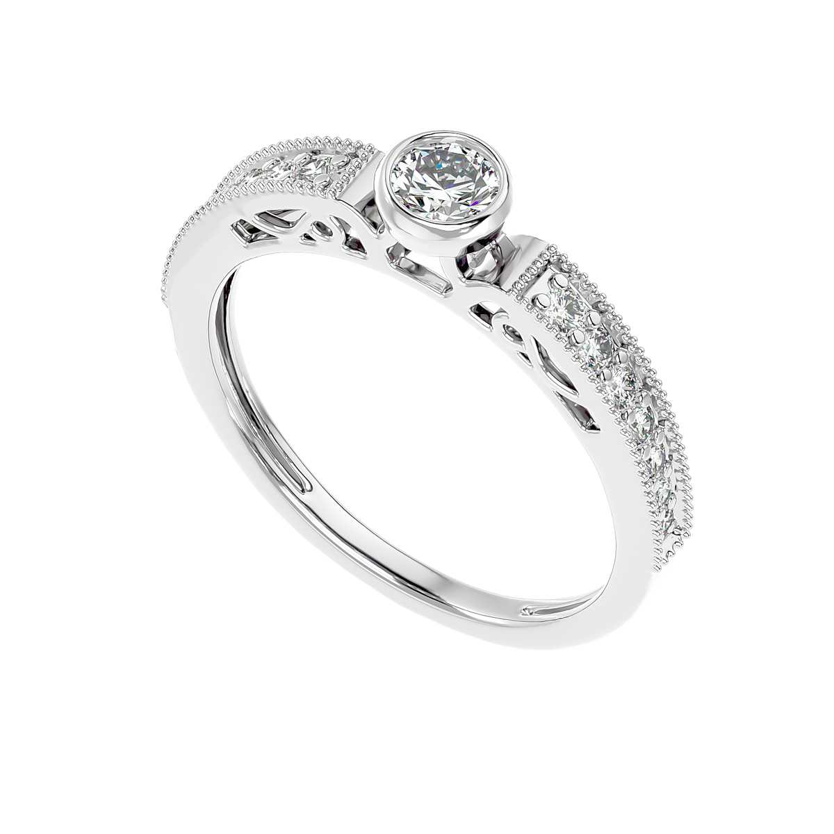 Bezel Set Vintage Diamond Ring
