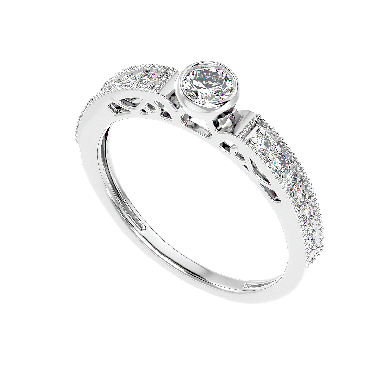 Bezel Set Vintage Diamond Ring