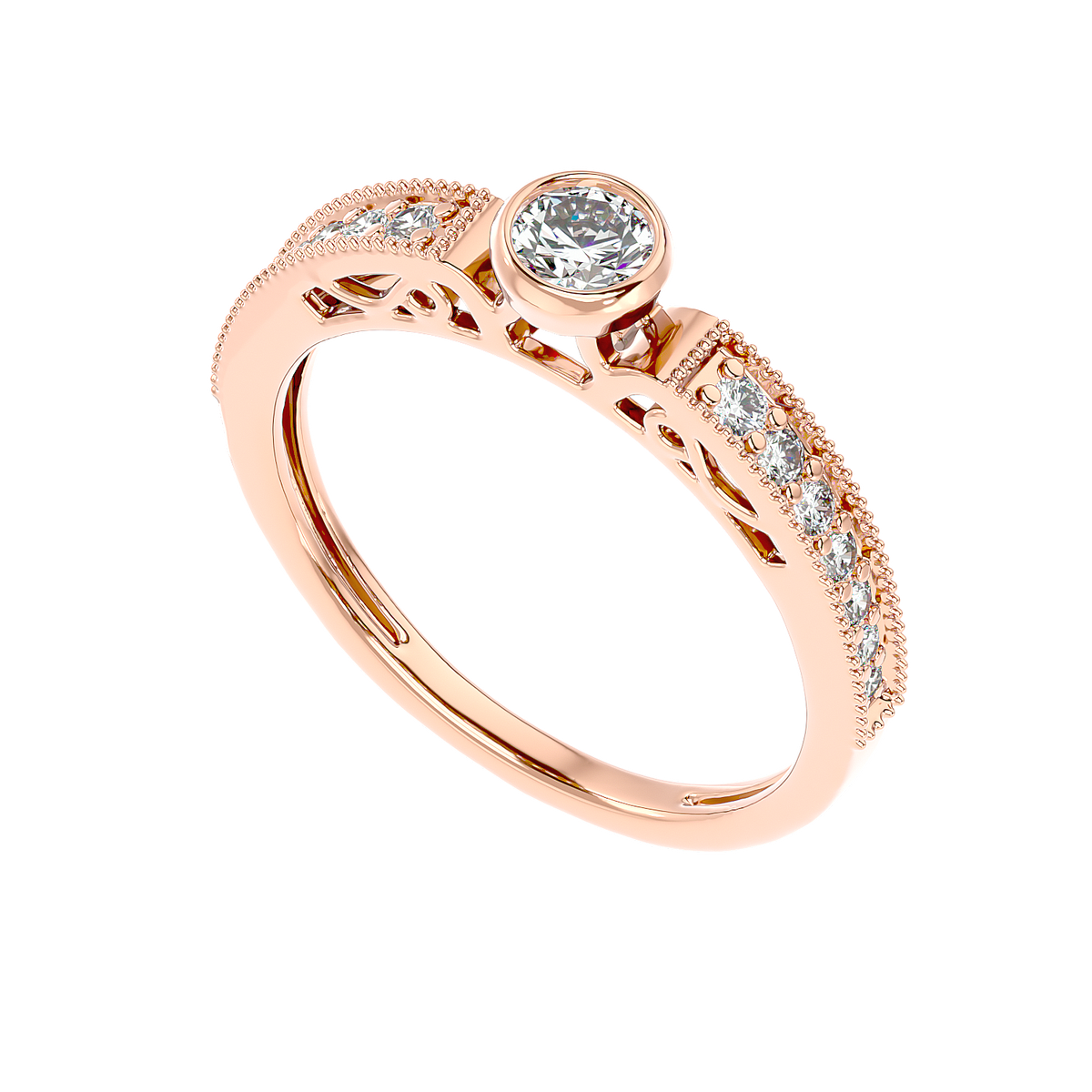 Bezel Set Vintage Diamond Ring
