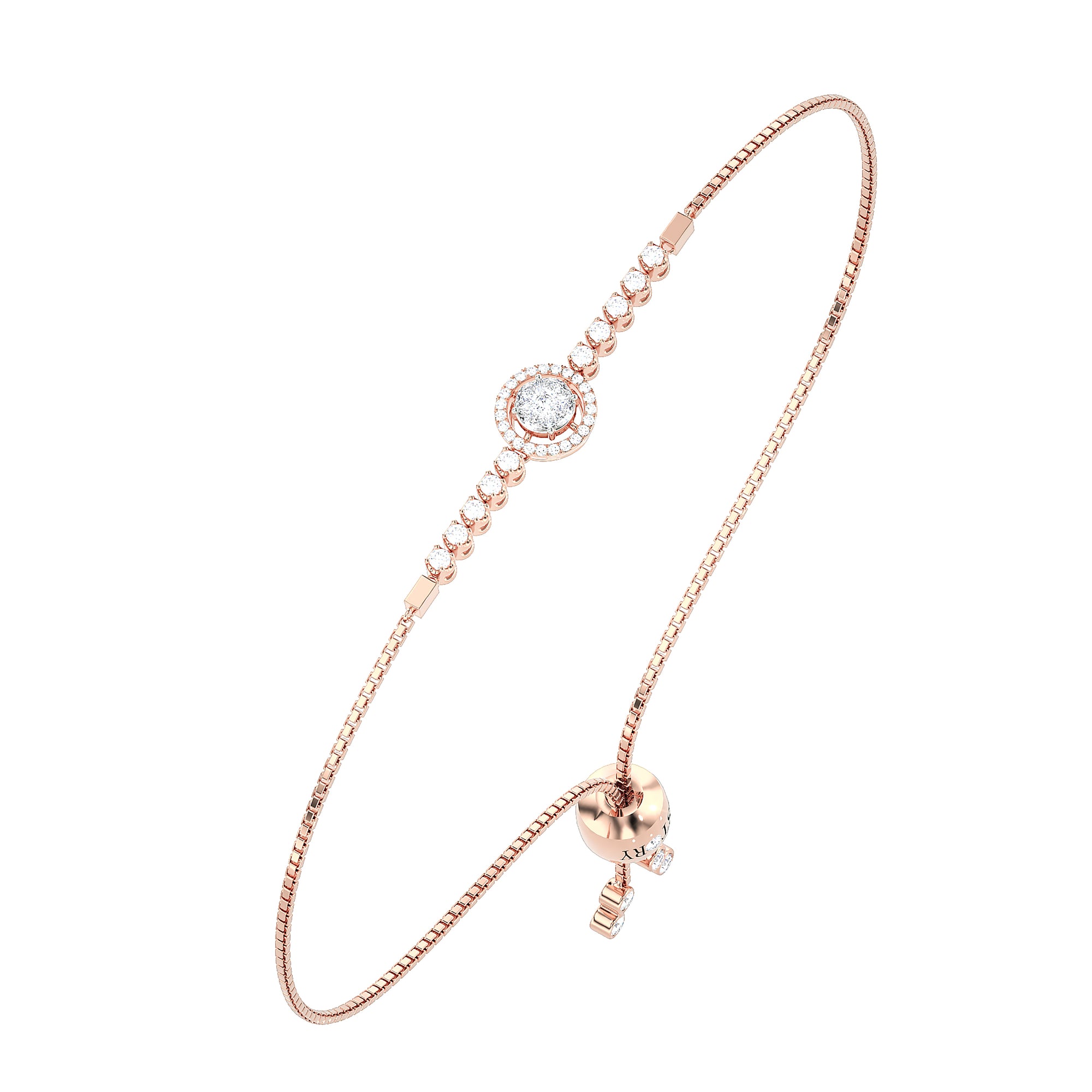 Diamond-Style Adjustable Bracelet