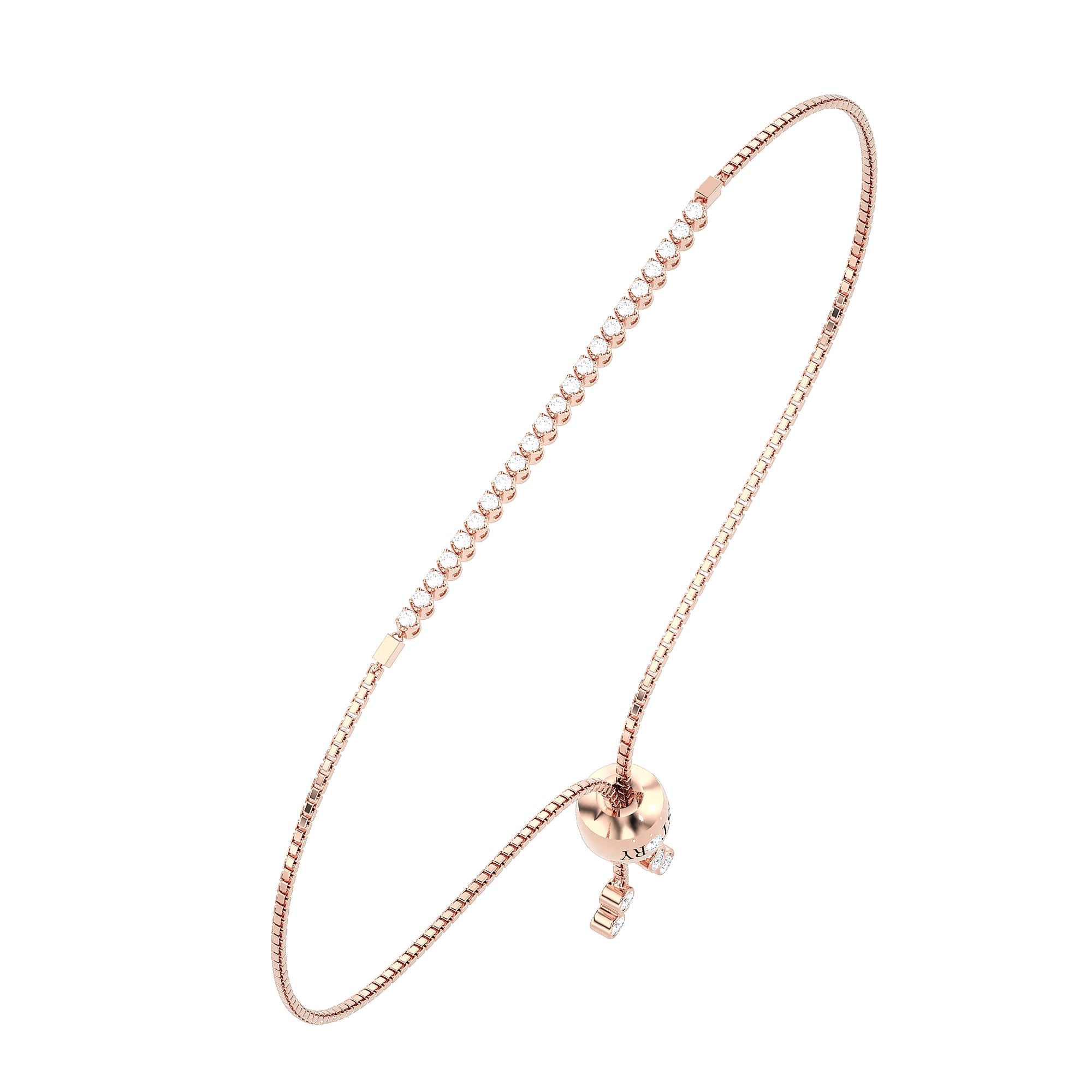Classic Diamond Tennis Bolo Bracelet