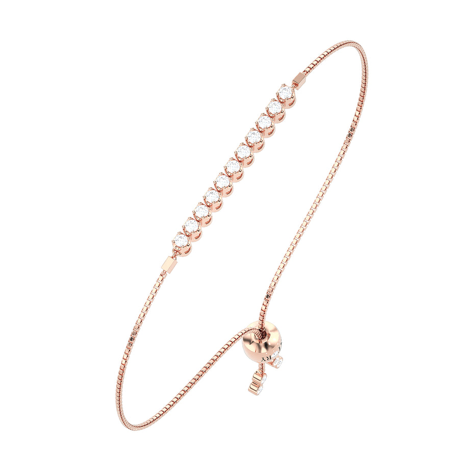 Diamond Row Bolo Bracelet