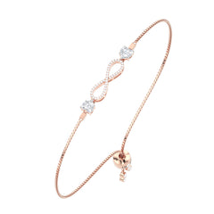 Infinity Heart Diamond Bolo Bracelet