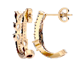 Marquise Diamond Hoop Earrings
