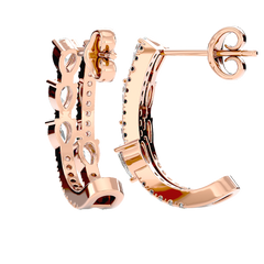 Marquise Diamond Hoop Earrings