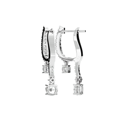 Diamond Drop Huggie Earrings
