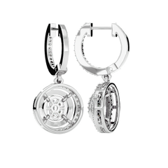 Halo Cluster Drop Earrings
