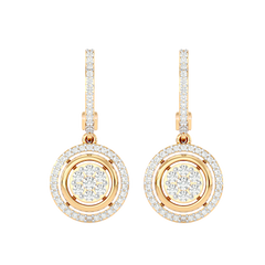 Halo Cluster Drop Earrings