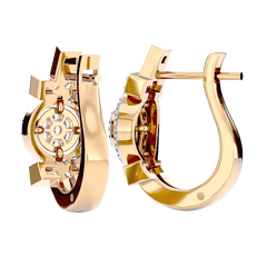 Art Deco Diamond Hoop Earrings