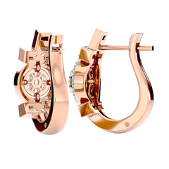 Art Deco Diamond Hoop Earrings
