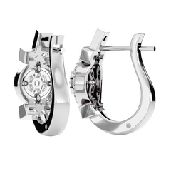 Art Deco Diamond Hoop Earrings