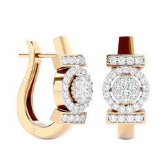 Art Deco Diamond Hoop Earrings