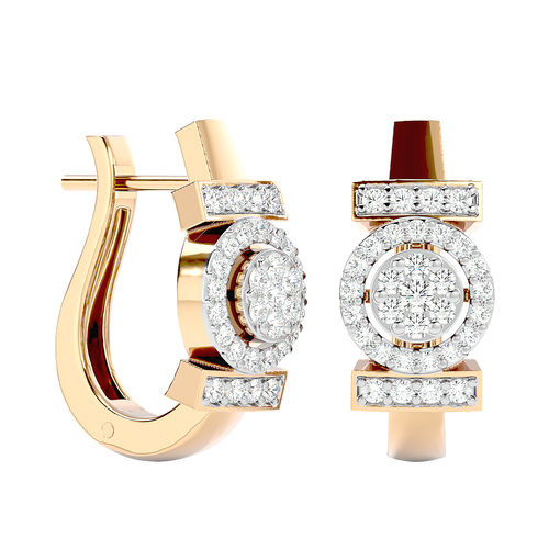Art Deco Diamond Hoop Earrings