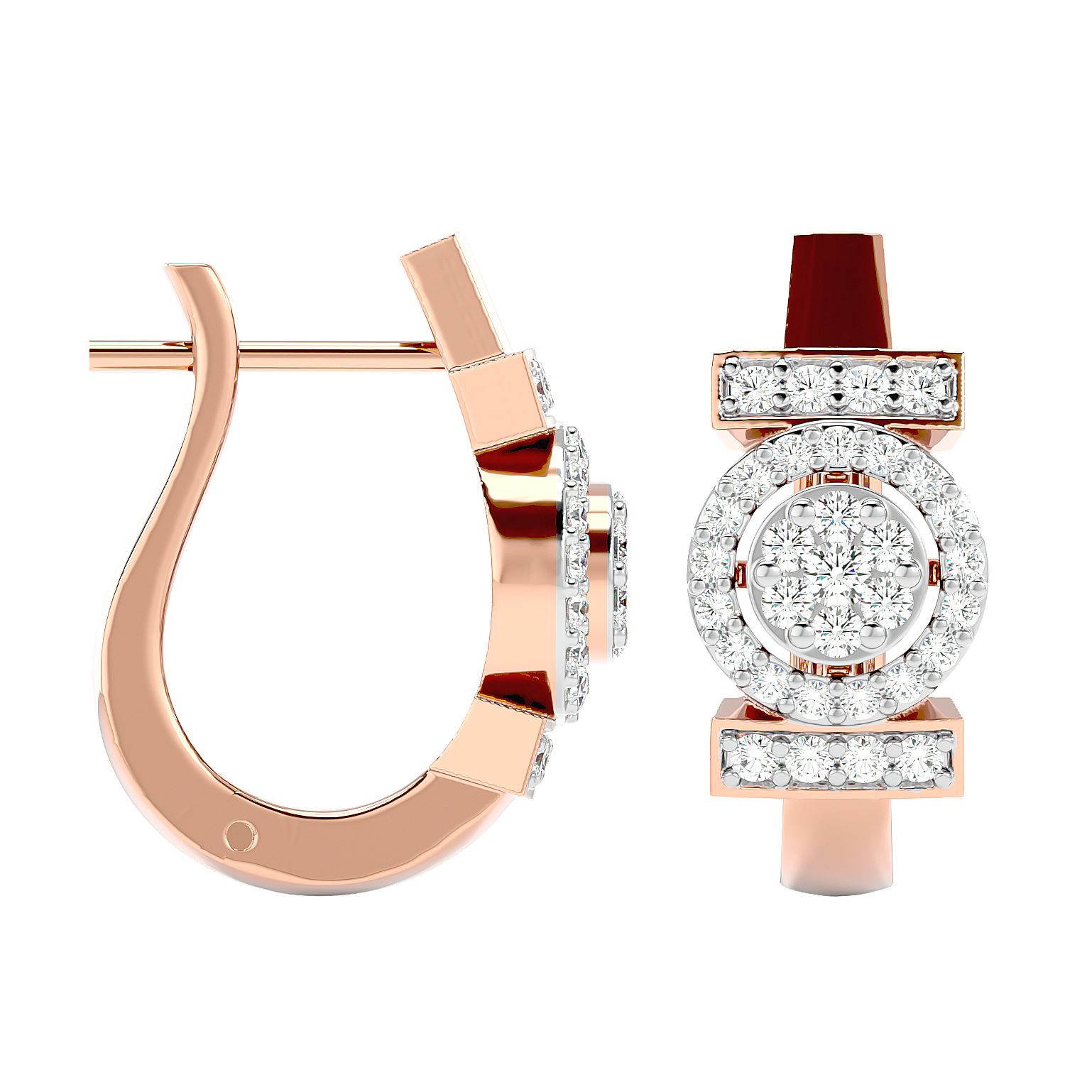 Art Deco Diamond Hoop Earrings