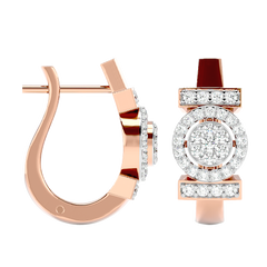 Art Deco Diamond Hoop Earrings