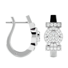 Art Deco Diamond Hoop Earrings