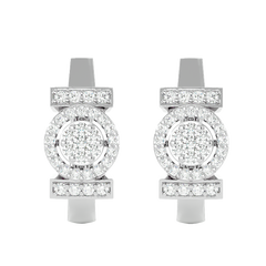Art Deco Diamond Hoop Earrings