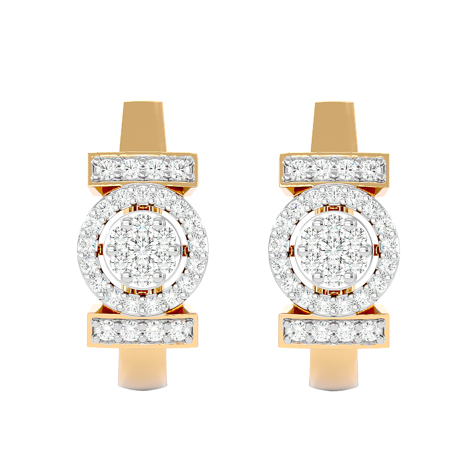 Art Deco Diamond Hoop Earrings
