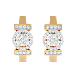 Art Deco Diamond Hoop Earrings