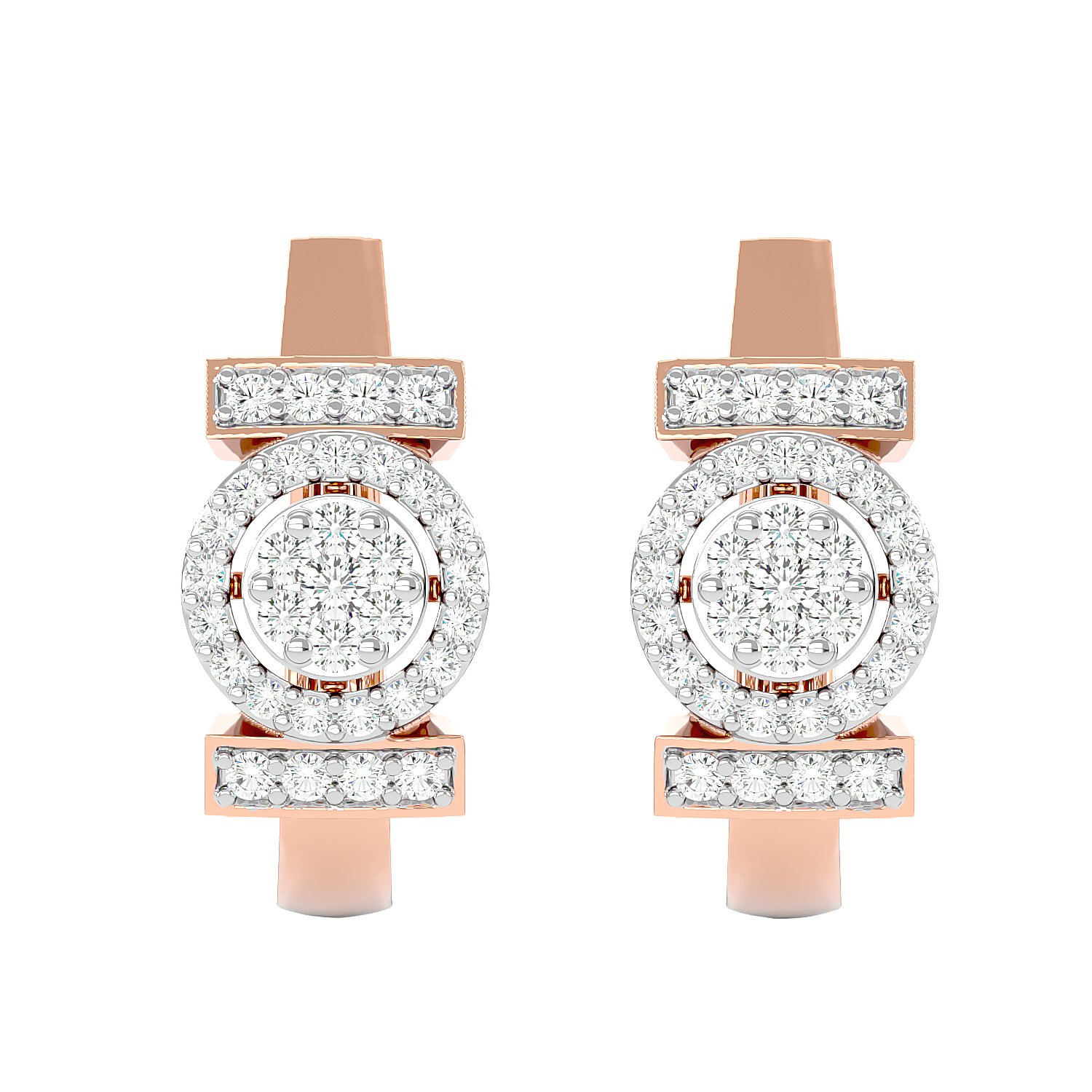 Art Deco Diamond Hoop Earrings