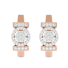 Art Deco Diamond Hoop Earrings