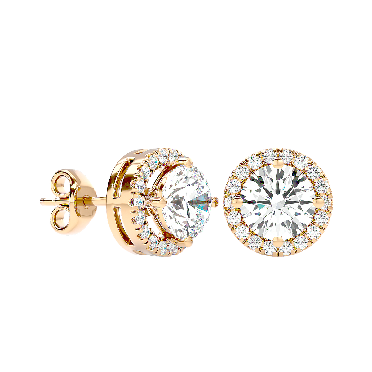 Classic Halo Stud Earrings