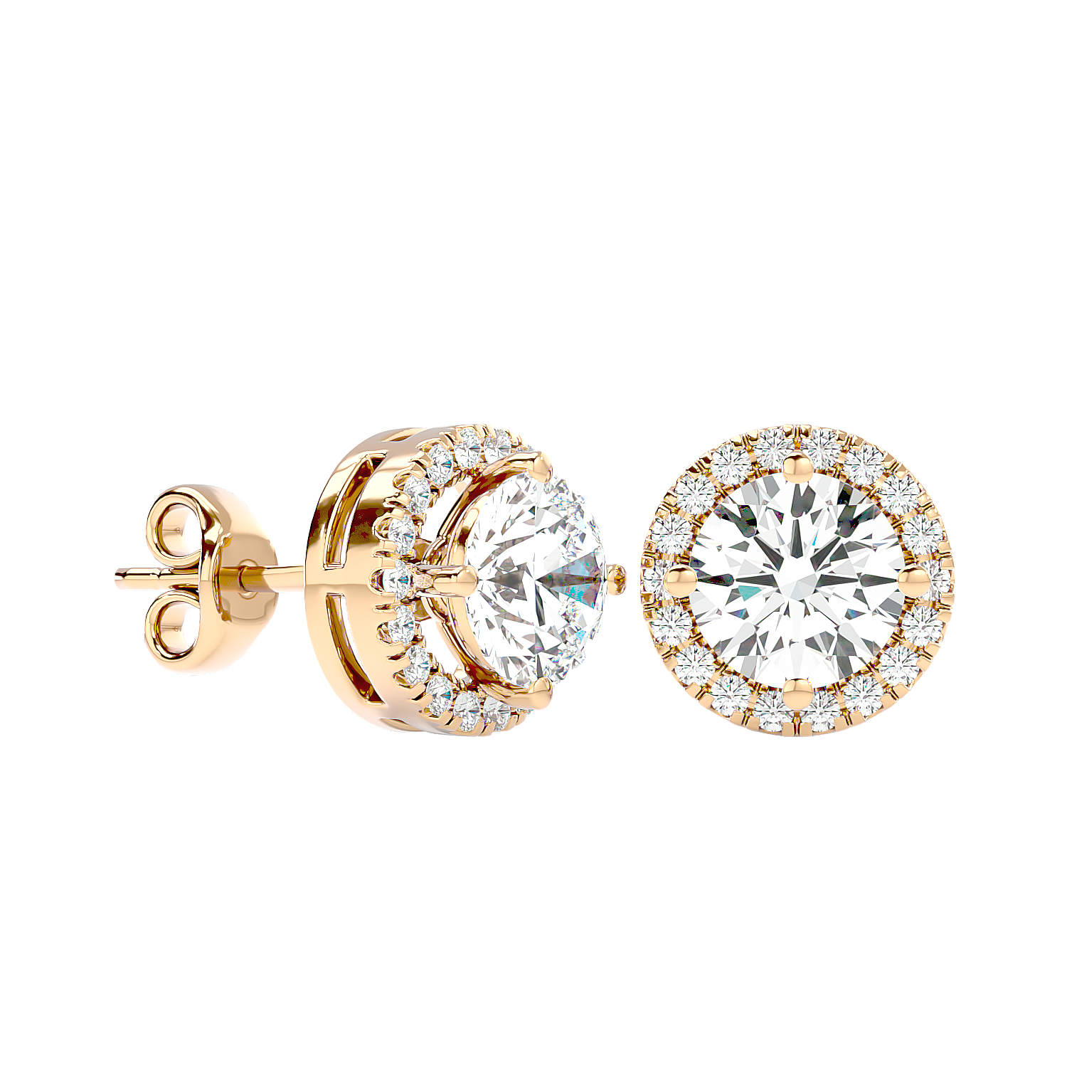 Classic Halo Stud Earrings