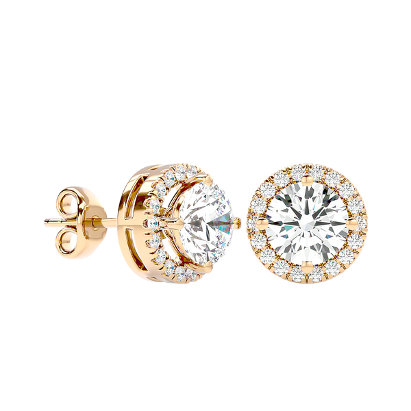 Classic Halo Stud Earrings