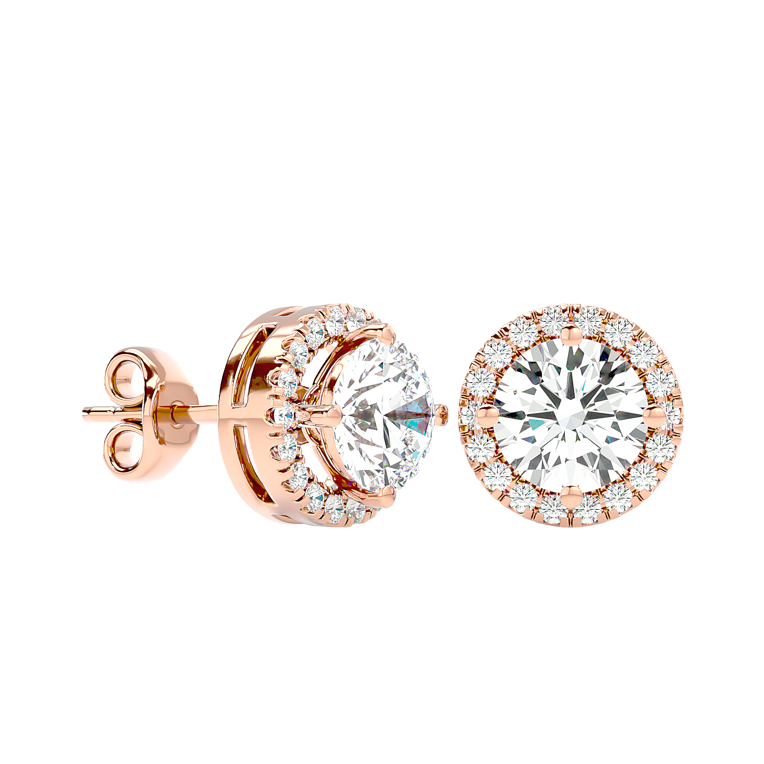 Classic Halo Stud Earrings