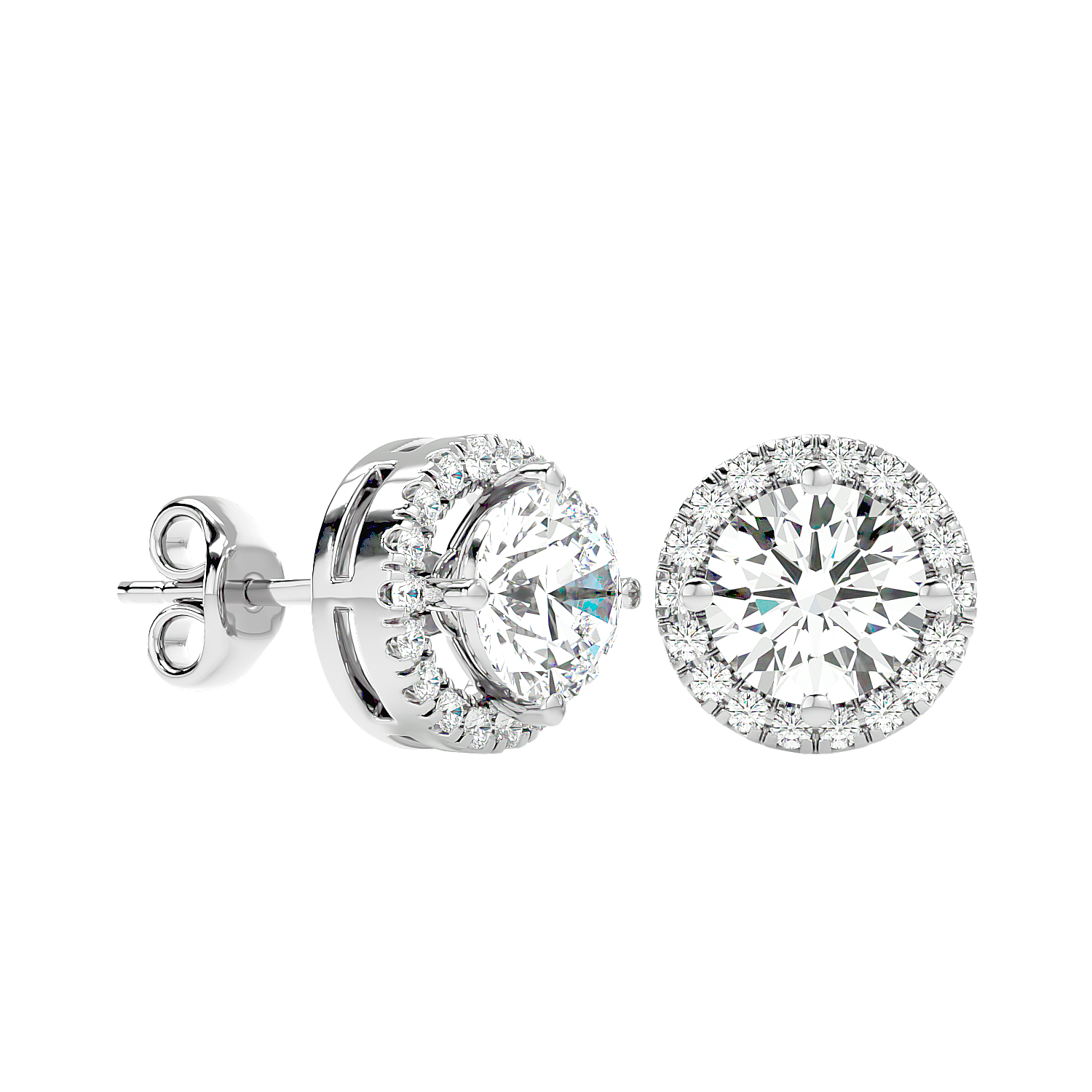 Classic Halo Stud Earrings