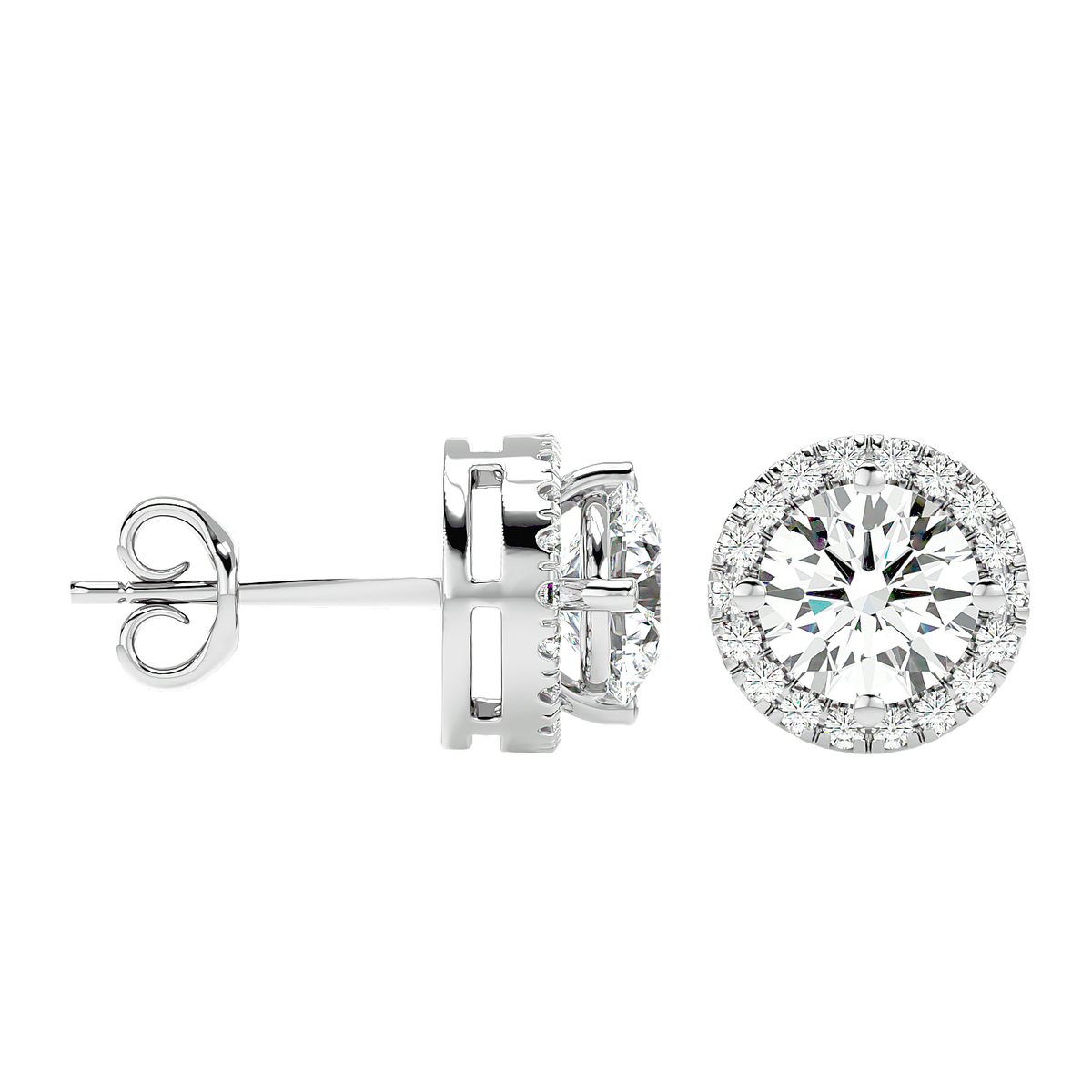 Classic Halo Stud Earrings