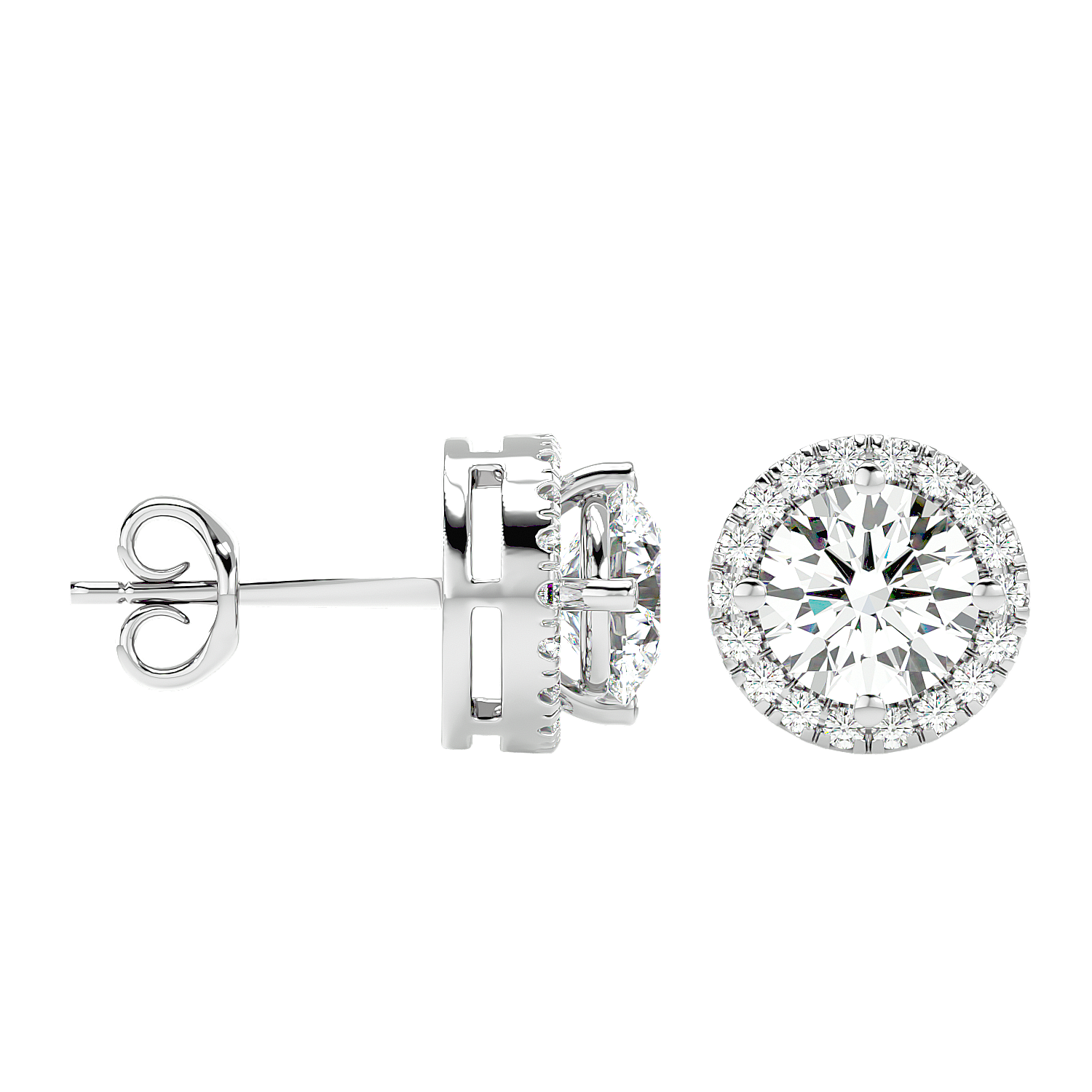 Classic Halo Stud Earrings