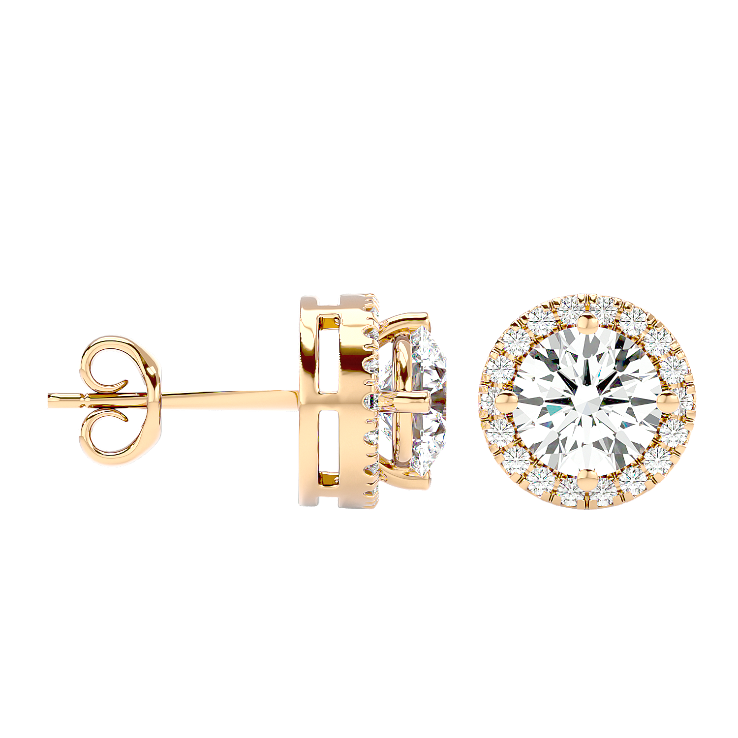 Classic Halo Stud Earrings
