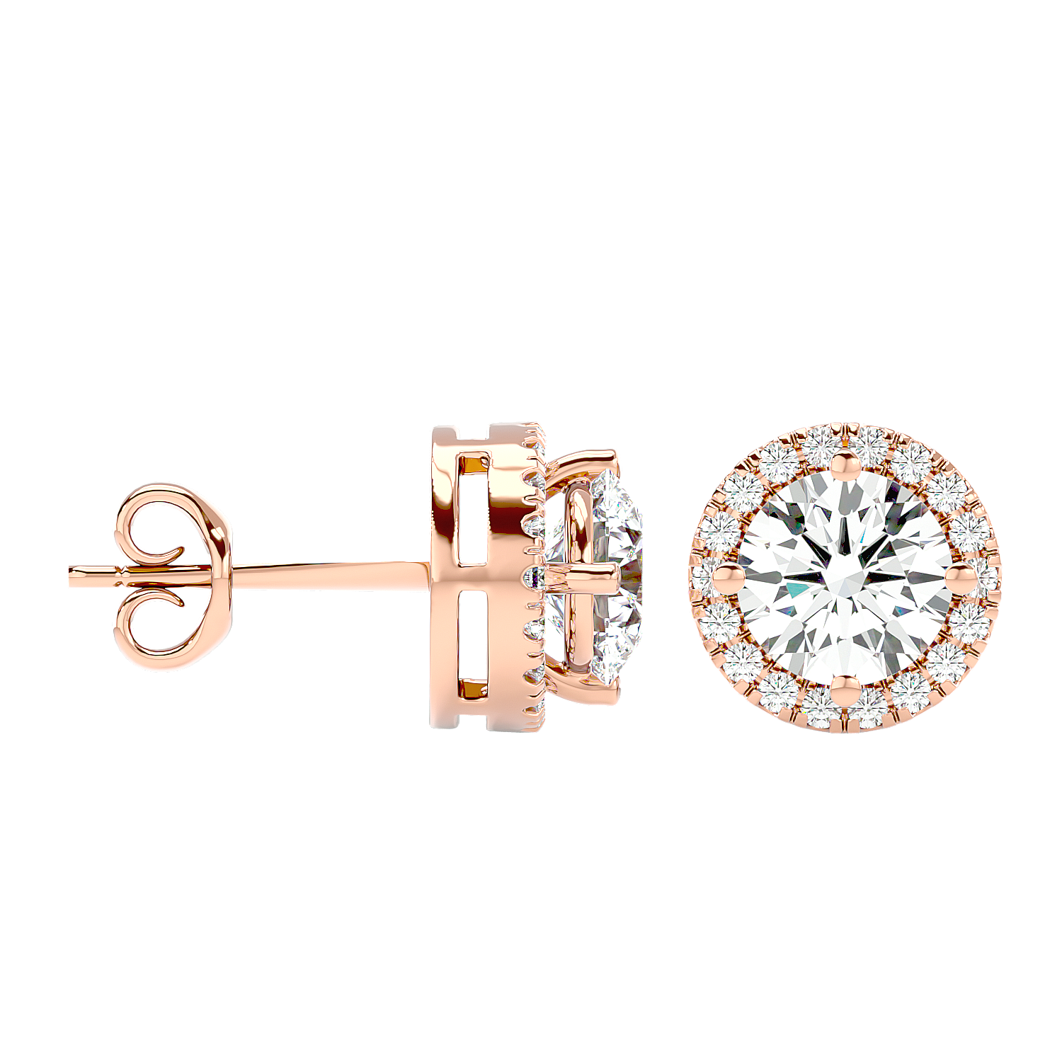 Classic Halo Stud Earrings