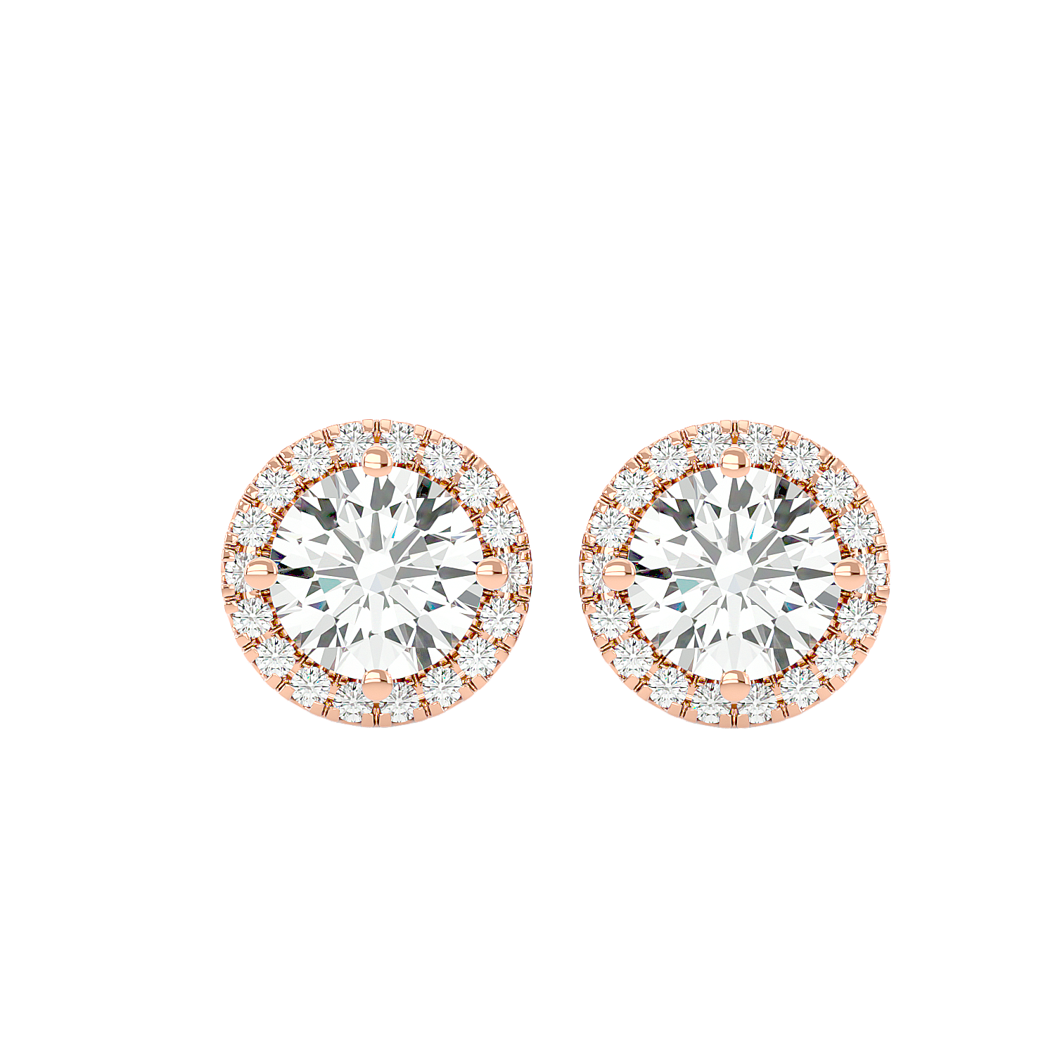 Classic Halo Stud Earrings