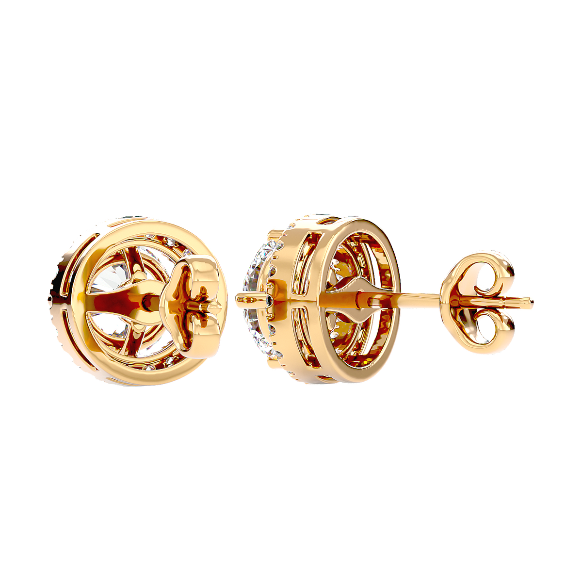 Classic Halo Stud Earrings