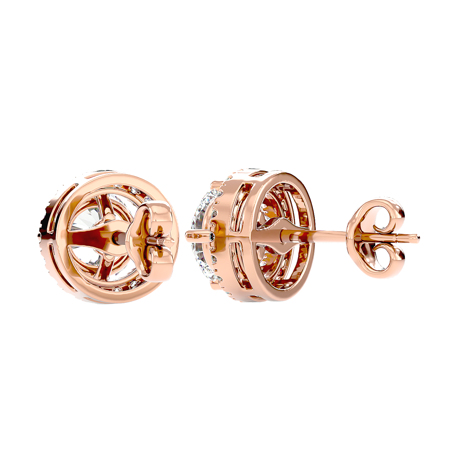 Classic Halo Stud Earrings