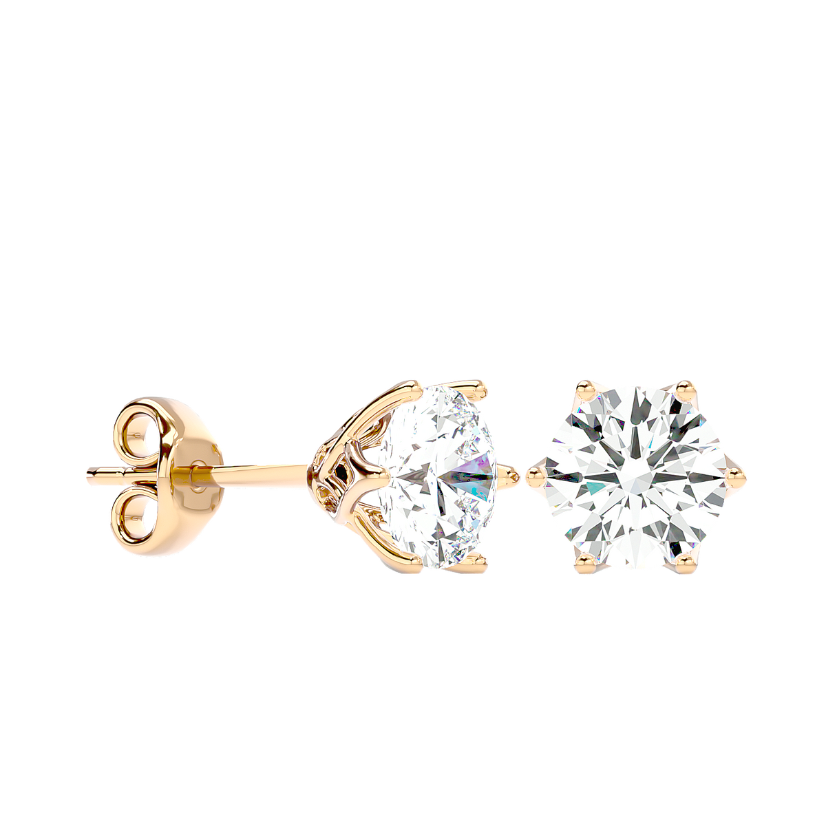 Classic Solitaire Stud Earrings