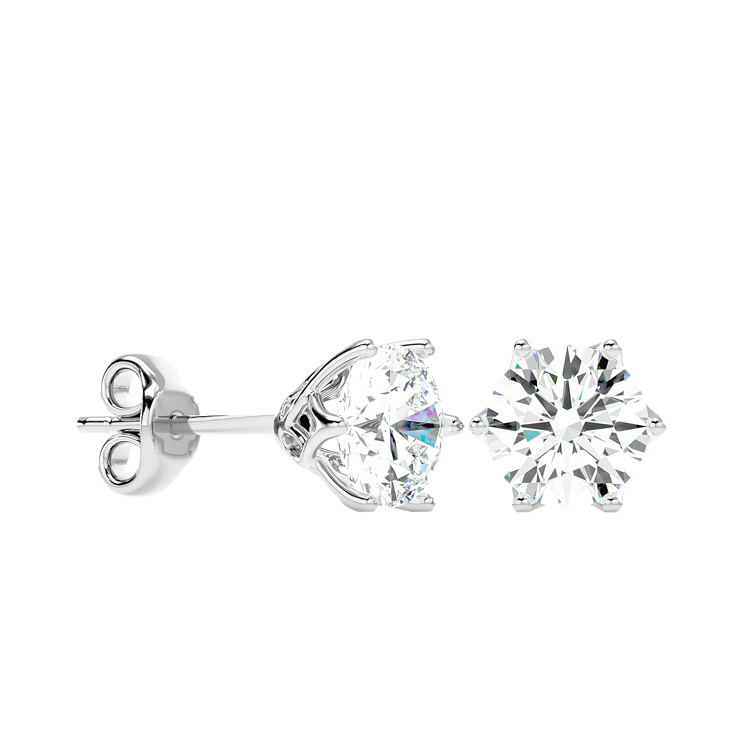Classic Solitaire Stud Earrings