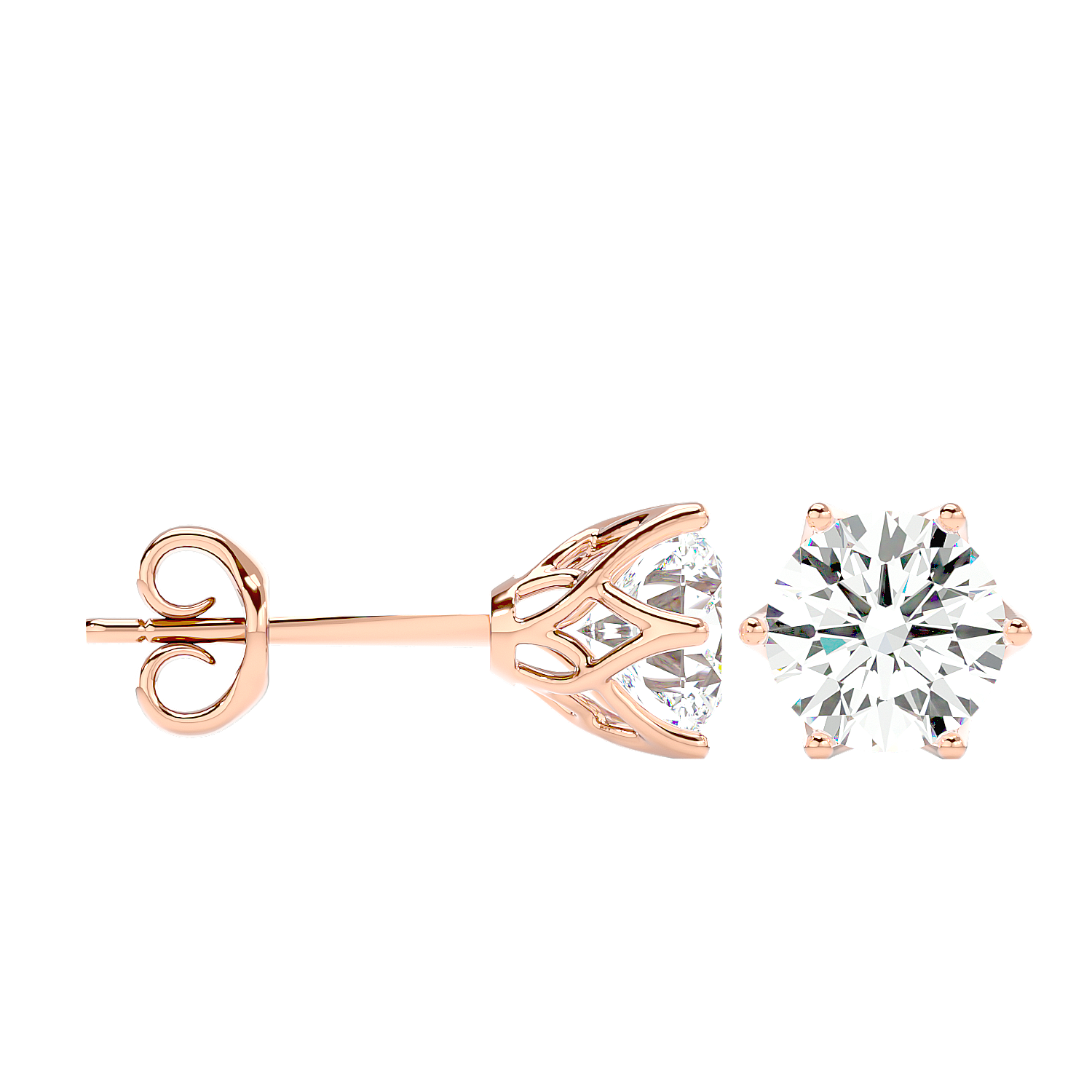 Classic Solitaire Stud Earrings