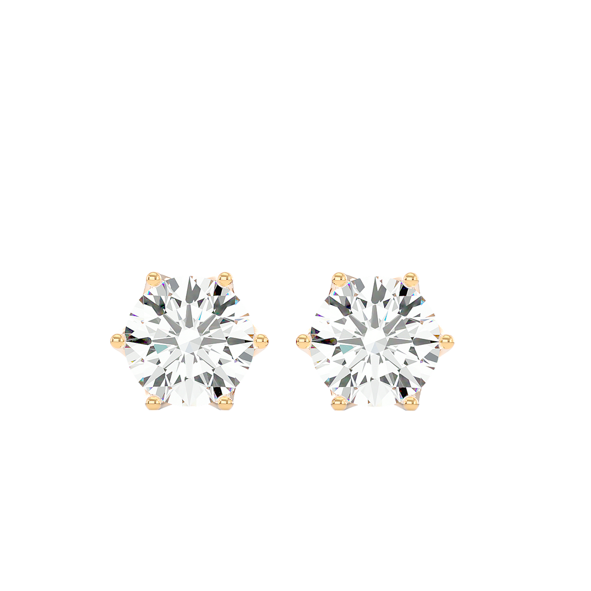 Classic Solitaire Stud Earrings