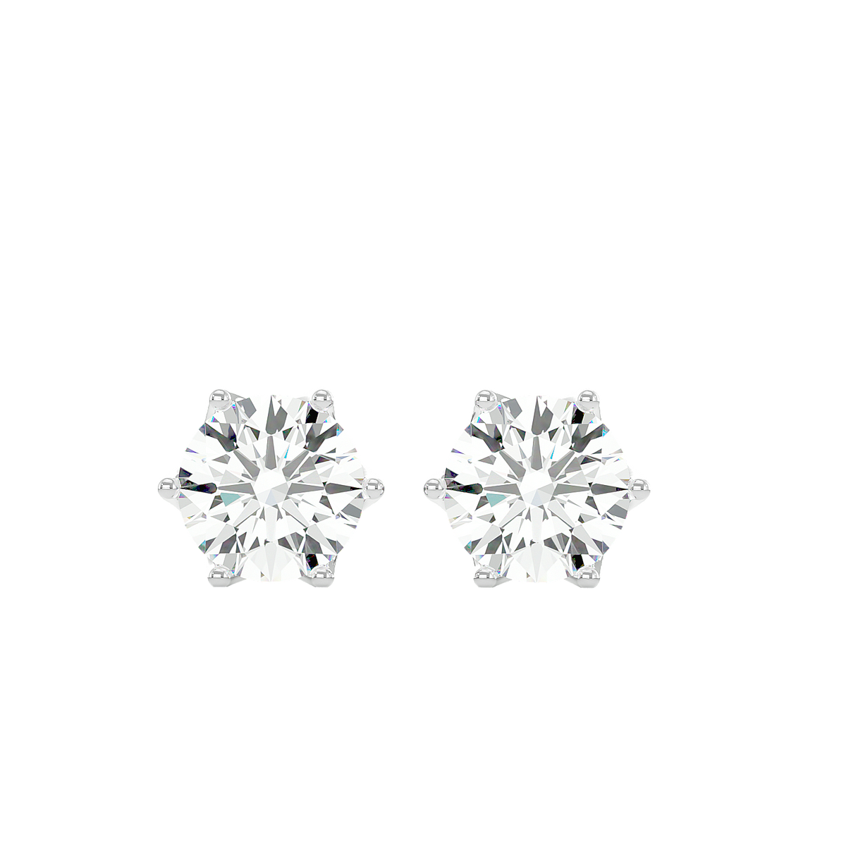 Classic Solitaire Stud Earrings