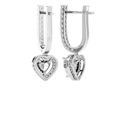 Heart Halo Drop Earrings