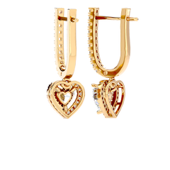 Heart Halo Drop Earrings