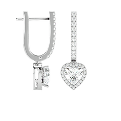 Heart Halo Drop Earrings