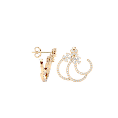 Spiral Diamond Ear Climber Earrings