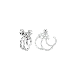 Spiral Diamond Ear Climber Earrings