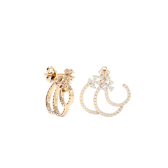 Spiral Diamond Ear Climber Earrings