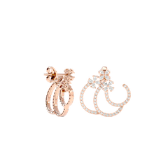 Spiral Diamond Ear Climber Earrings